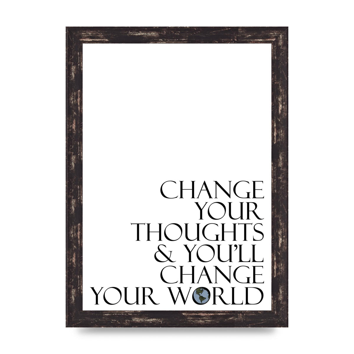 Change Your Thoughts" Wall Art - A4 framed