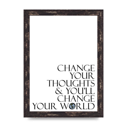 Change Your Thoughts" Wall Art - A4 framed