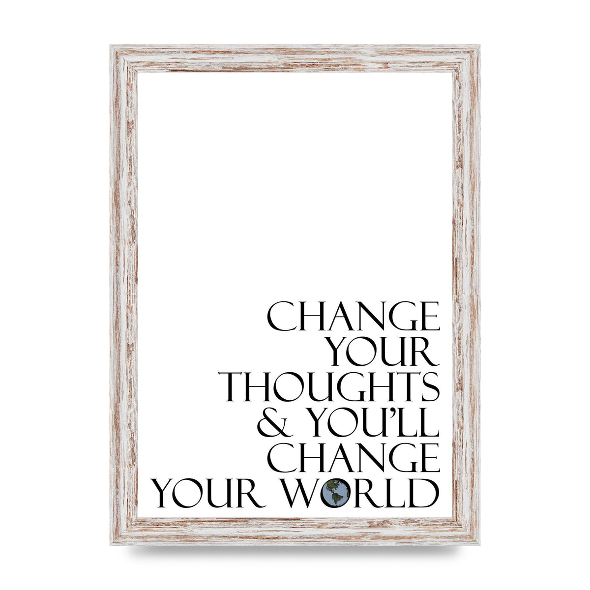 Change Your Thoughts" Wall Art - A4 framed