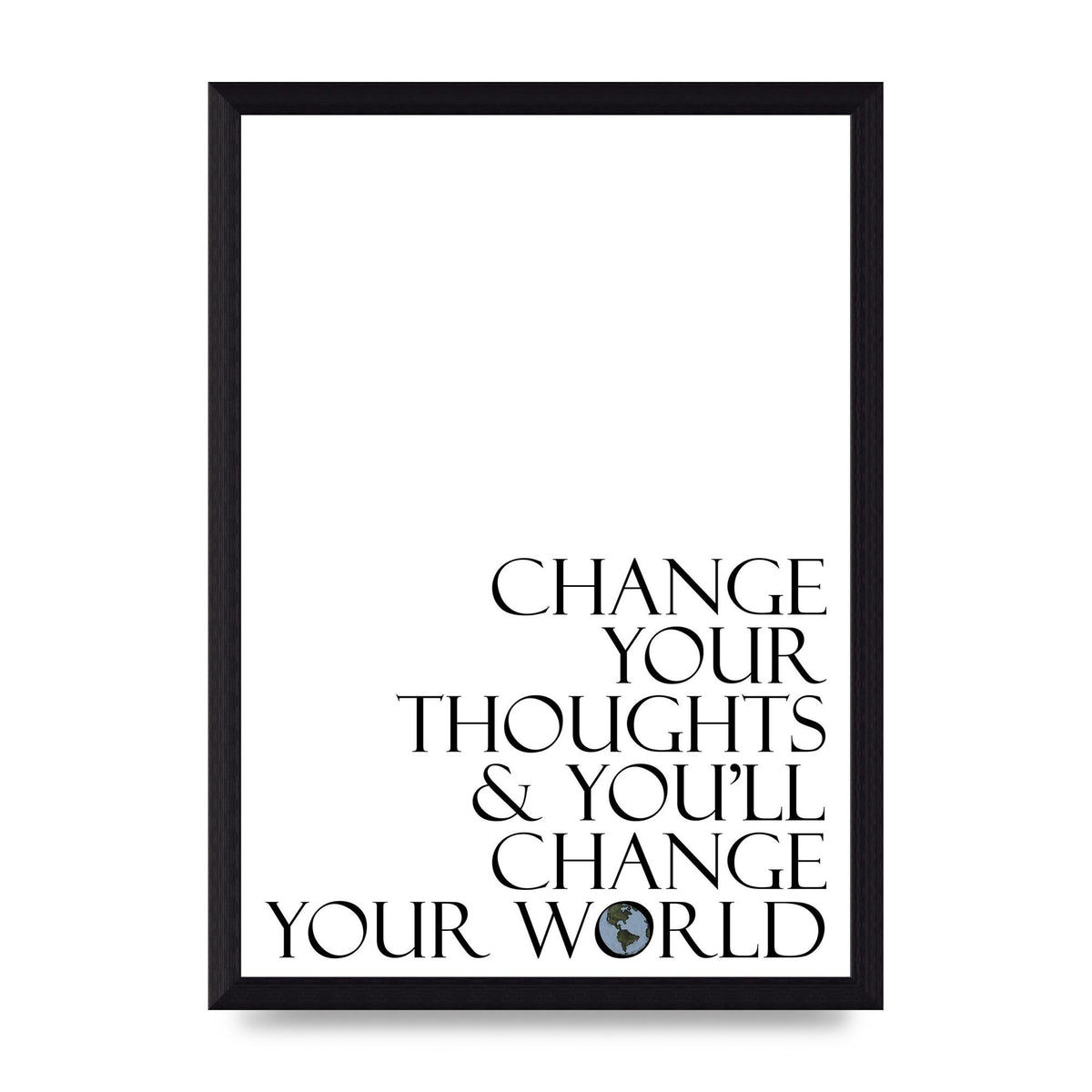 Change Your Thoughts" Wall Art - A4 framed