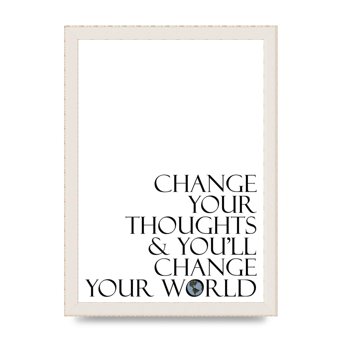 Change Your Thoughts" Wall Art - A4 framed