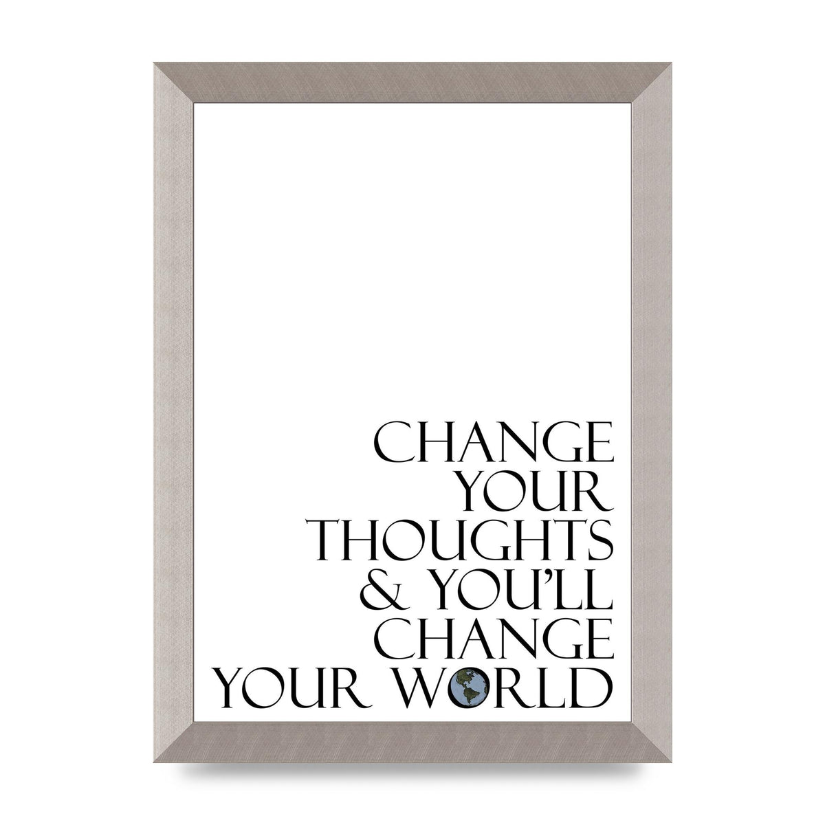 Change Your Thoughts" Wall Art - A4 framed