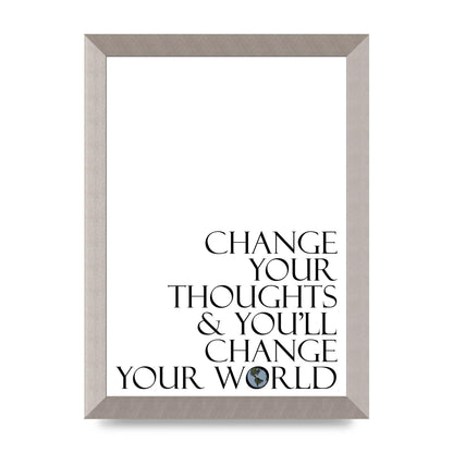 Change Your Thoughts" Wall Art - A4 framed