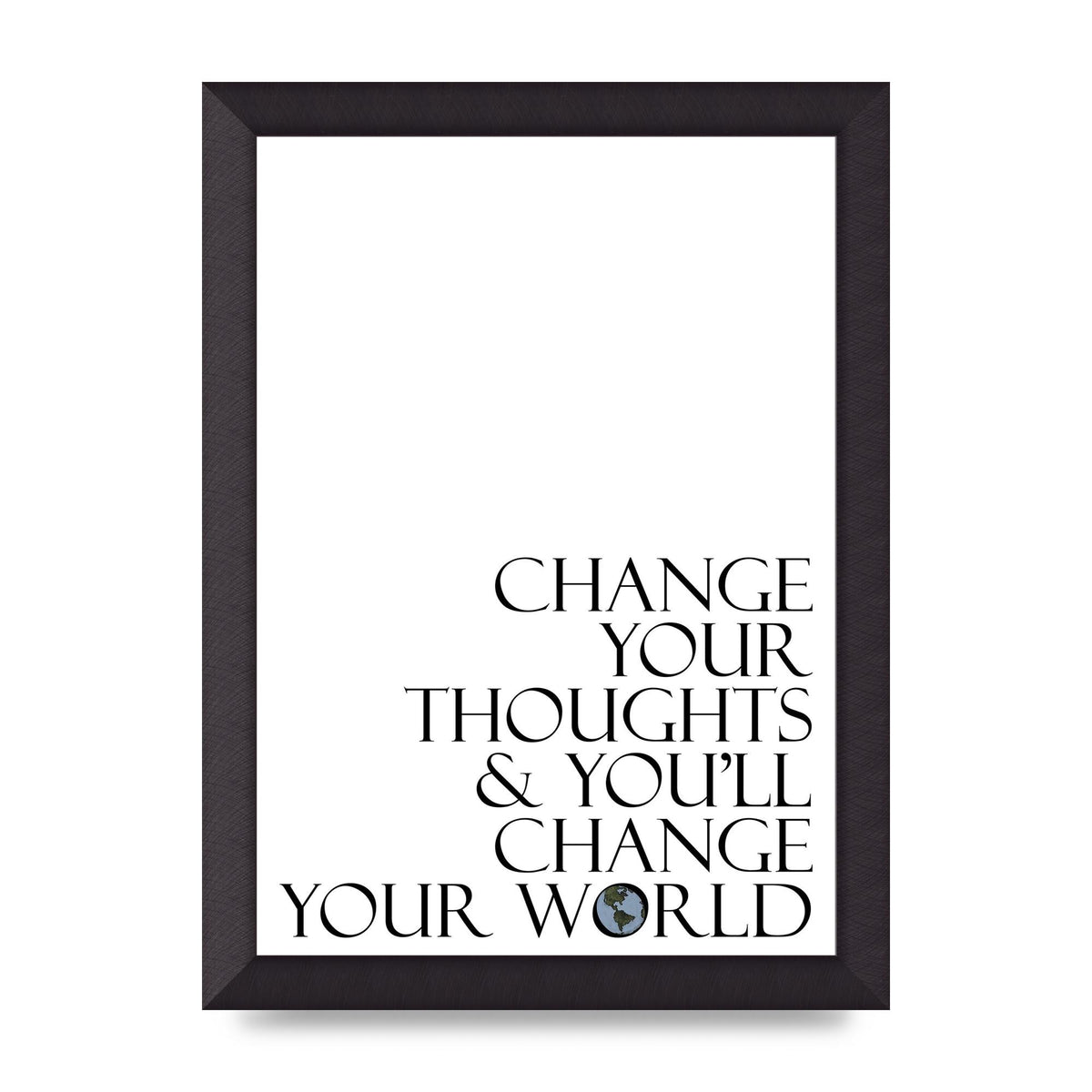 Change Your Thoughts" Wall Art - A4 framed