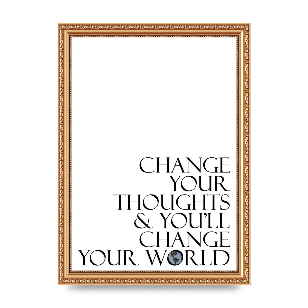 Change Your Thoughts" Wall Art - A4 framed