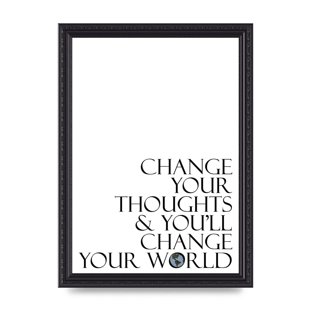 Change Your Thoughts" Wall Art - A4 framed