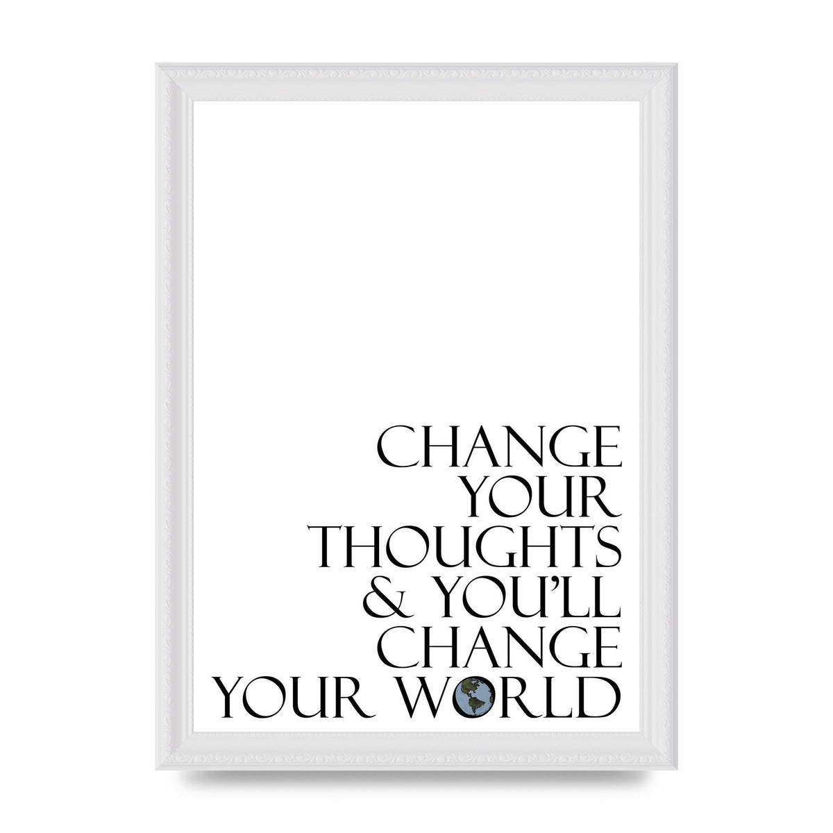 Change Your Thoughts" Wall Art - A4 framed