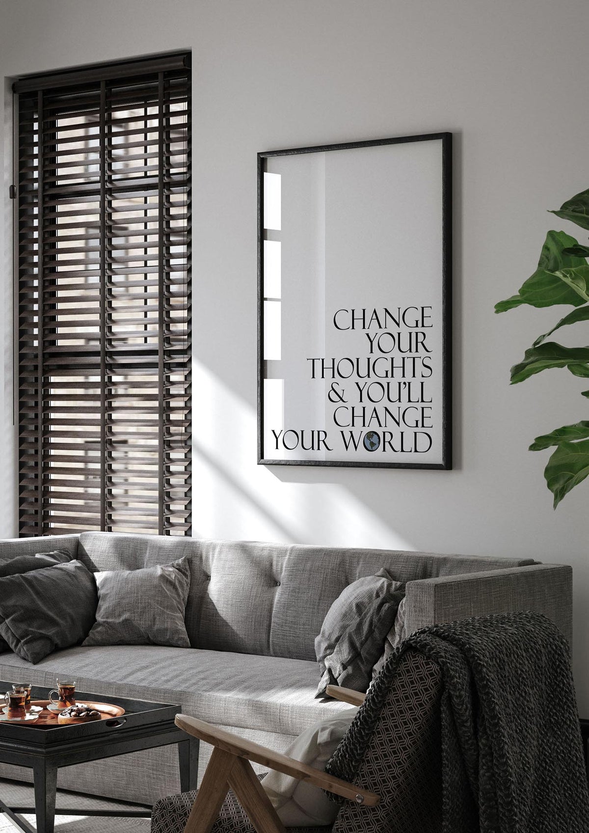 Change Your Thoughts" Wall Art - living room 1