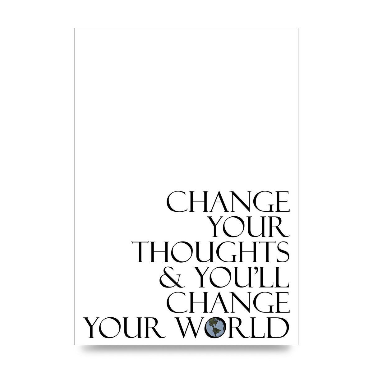 Change Your Thoughts" Wall Art - unframed print