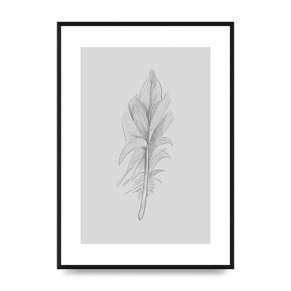 Feather Grey 3 Art For The Home - A2 framed