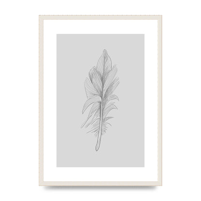 Feather Grey 3 Art For The Home - A2 framed