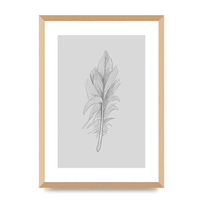 Feather Grey 3 Art For The Home - A2 framed