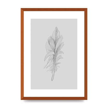 Feather Grey 3 Art For The Home - A2 framed