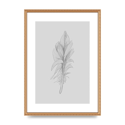 Feather Grey 3 Art For The Home - A2 framed