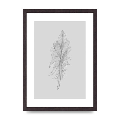 Feather Grey 3 Art For The Home - A3 framed