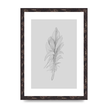 Feather Grey 3 Art For The Home - A3 framed