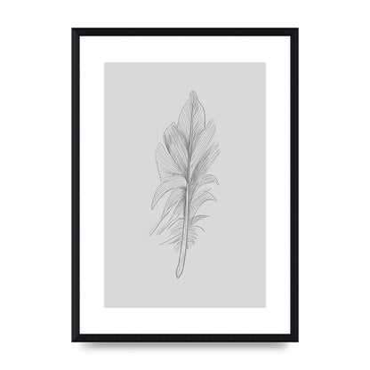 Feather Grey 3 Art For The Home - A3 framed