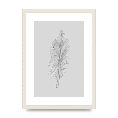 Feather Grey 3 Art For The Home - A3 framed