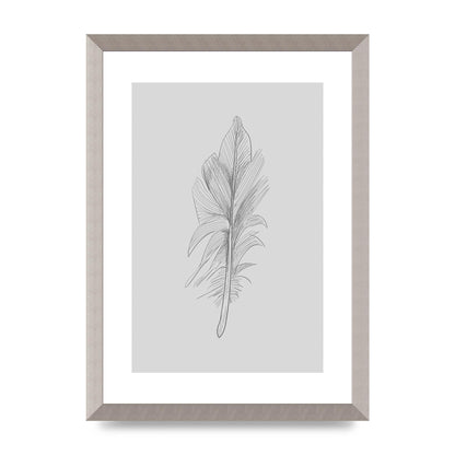 Feather Grey 3 Art For The Home - A3 framed