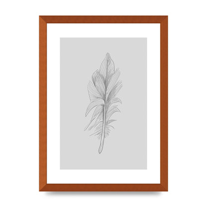 Feather Grey 3 Art For The Home - A3 framed