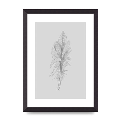 Feather Grey 3 Art For The Home - A3 framed