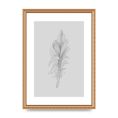 Feather Grey 3 Art For The Home - A3 framed