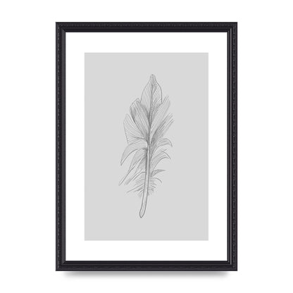 Feather Grey 3 Art For The Home - A3 framed