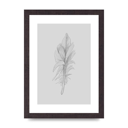 Feather Grey 3 Art For The Home - A4 framed