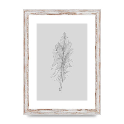 Feather Grey 3 Art For The Home - A4 framed