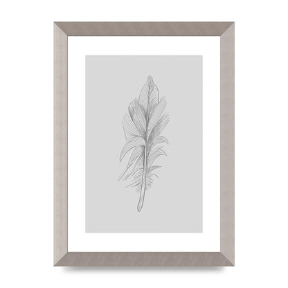 Feather Grey 3 Art For The Home - A4 framed