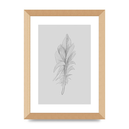 Feather Grey 3 Art For The Home - A4 framed