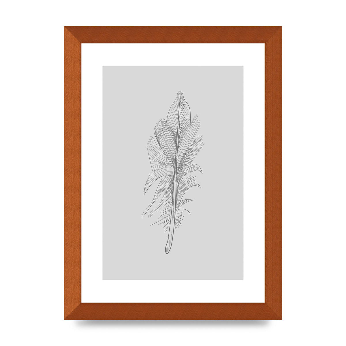 Feather Grey 3 Art For The Home - A4 framed