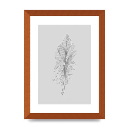 Feather Grey 3 Art For The Home - A4 framed