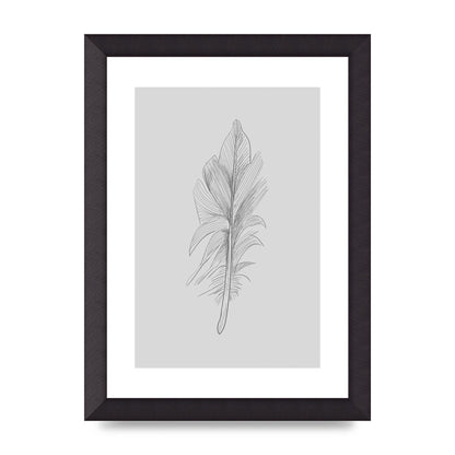 Feather Grey 3 Art For The Home - A4 framed
