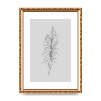 Feather Grey 3 Art For The Home - A4 framed