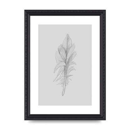 Feather Grey 3 Art For The Home - A4 framed