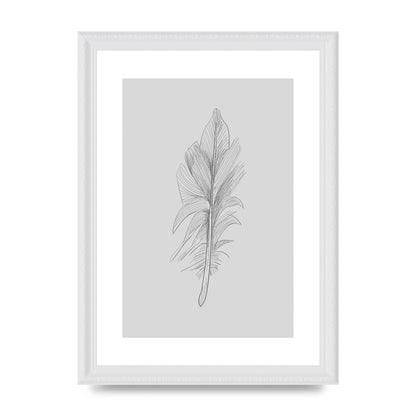 Feather Grey 3 Art For The Home - A4 framed