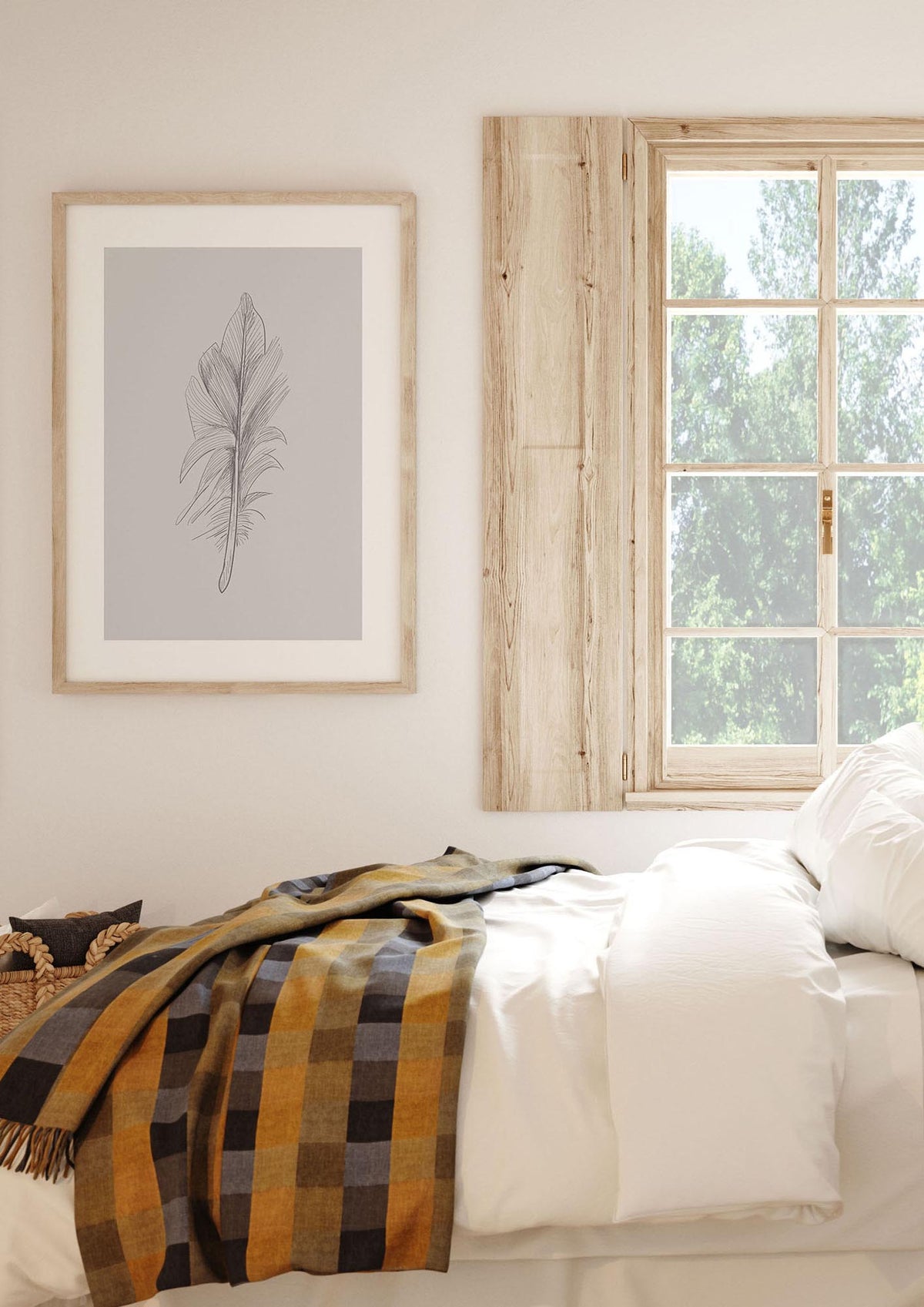 Feather Grey 3 Art For The Home - bedroom 1