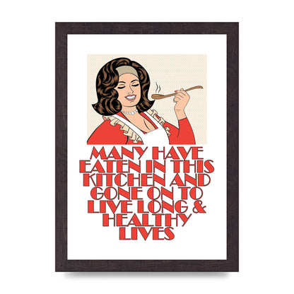 Many Have Eaten In This Kitchen" Printed Poster - A4 framed