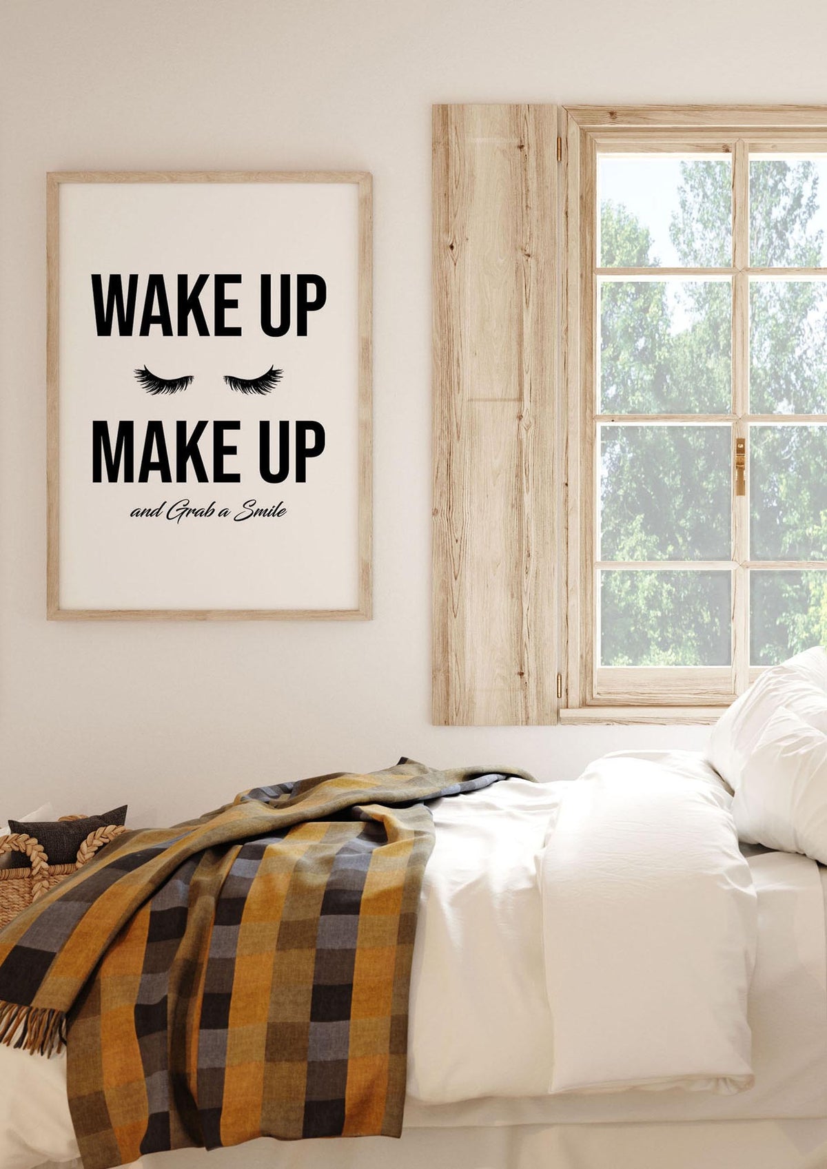 Wake Up Make Up And Grab A Smile" Art For The Home - bedroom 1