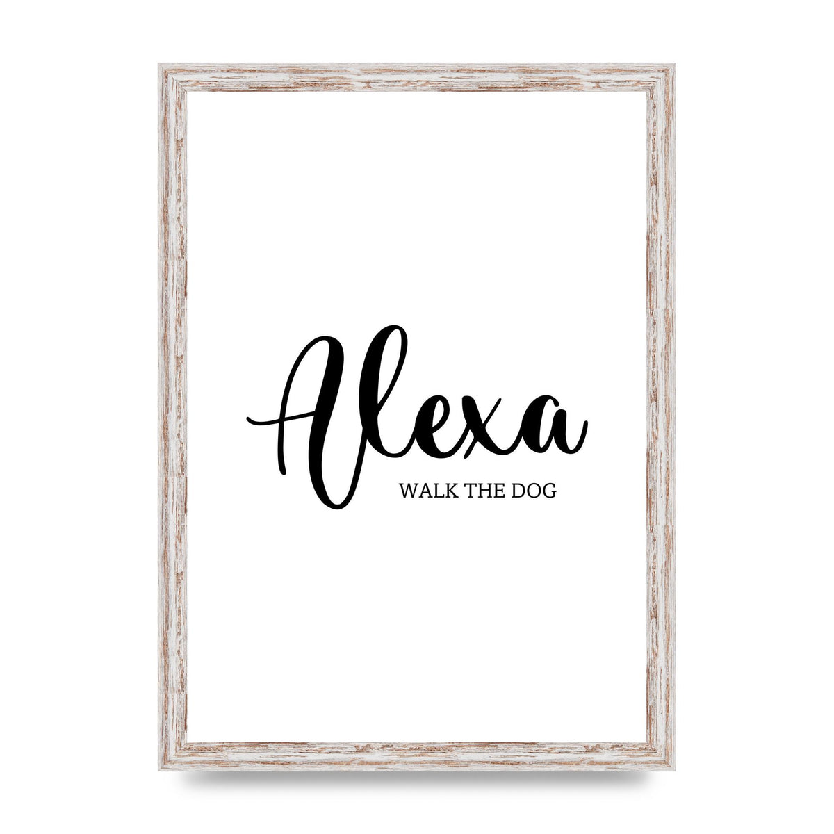 Alexa Walk The Dog" Art For The Home - A3 framed