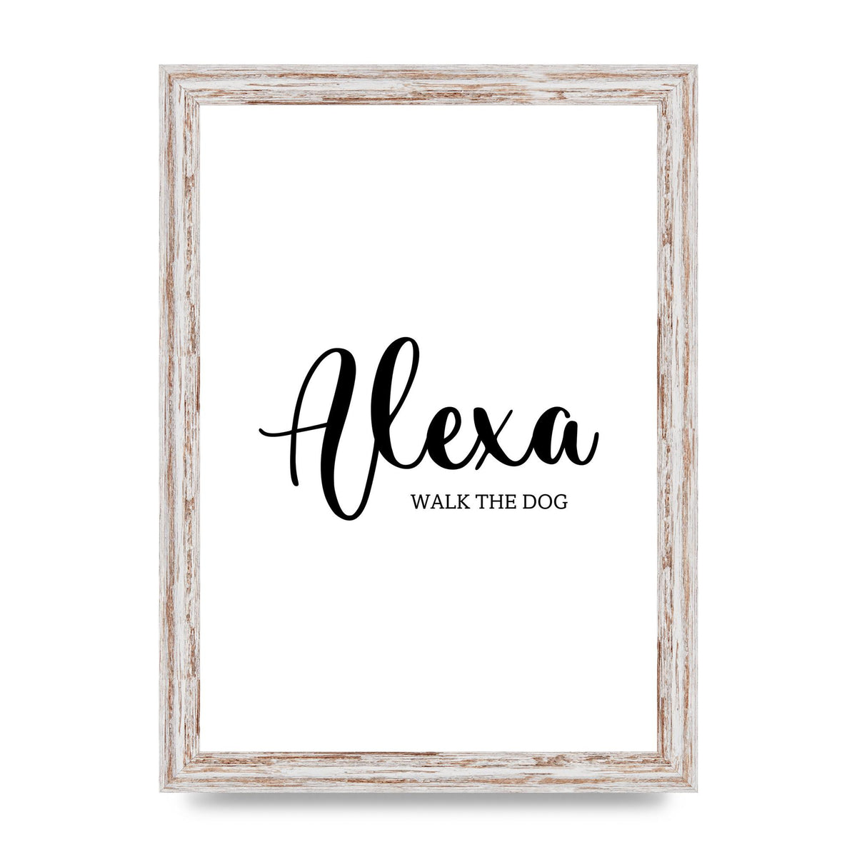 Alexa Walk The Dog" Art For The Home - A4 framed