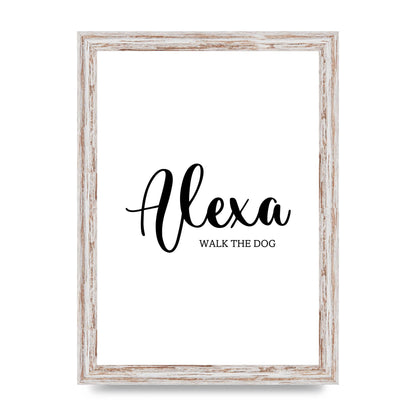Alexa Walk The Dog" Art For The Home - A4 framed
