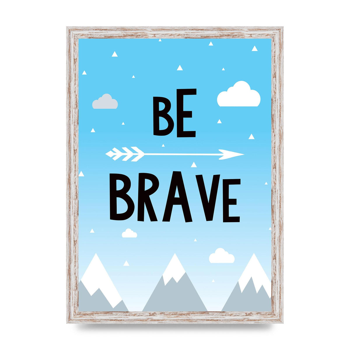 Be Brave" Wall Art - A3 framed