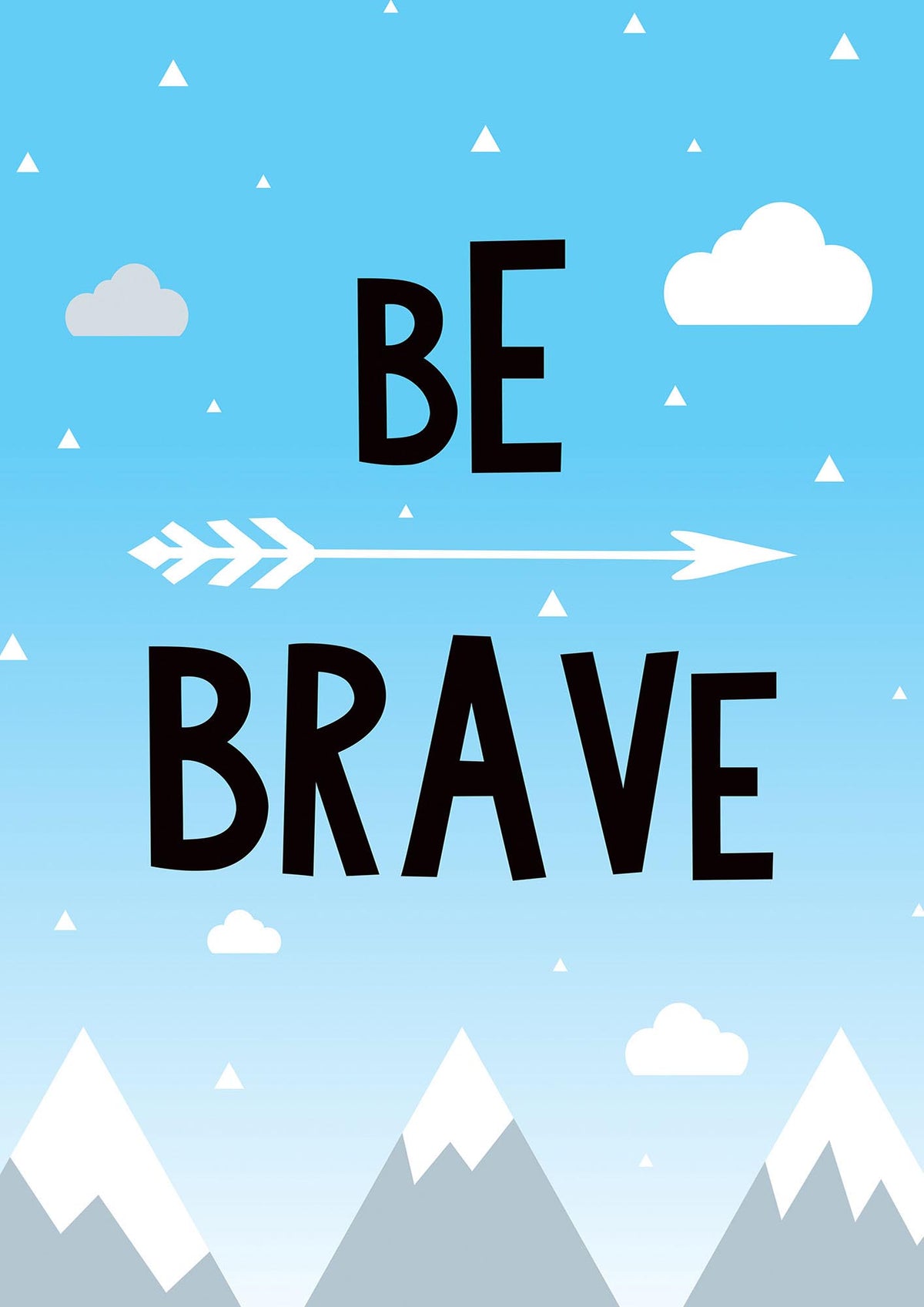 Be Brave" Wall Art - detail