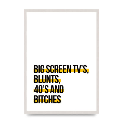 Big Screen Tvs" Wall Art - A2 framed