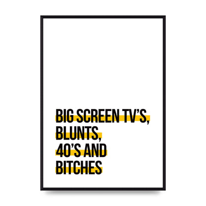 Big Screen Tvs" Wall Art - A2 framed