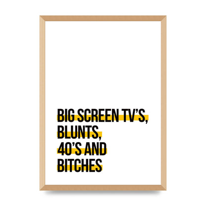 Big Screen Tvs" Wall Art - A2 framed