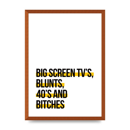 Big Screen Tvs" Wall Art - A2 framed