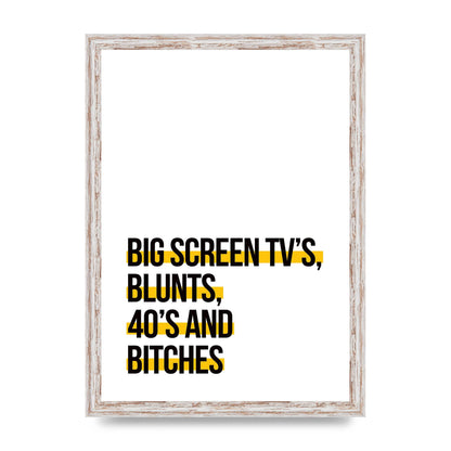 Big Screen Tvs" Wall Art - A3 framed